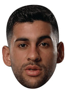 Cristian Romero Face Mask – Argentina Soccer Defender Inspired Card Face Mask, Football Fan Party Accessory, Match Day Photo Booth Prop, Sports Supporter Gift