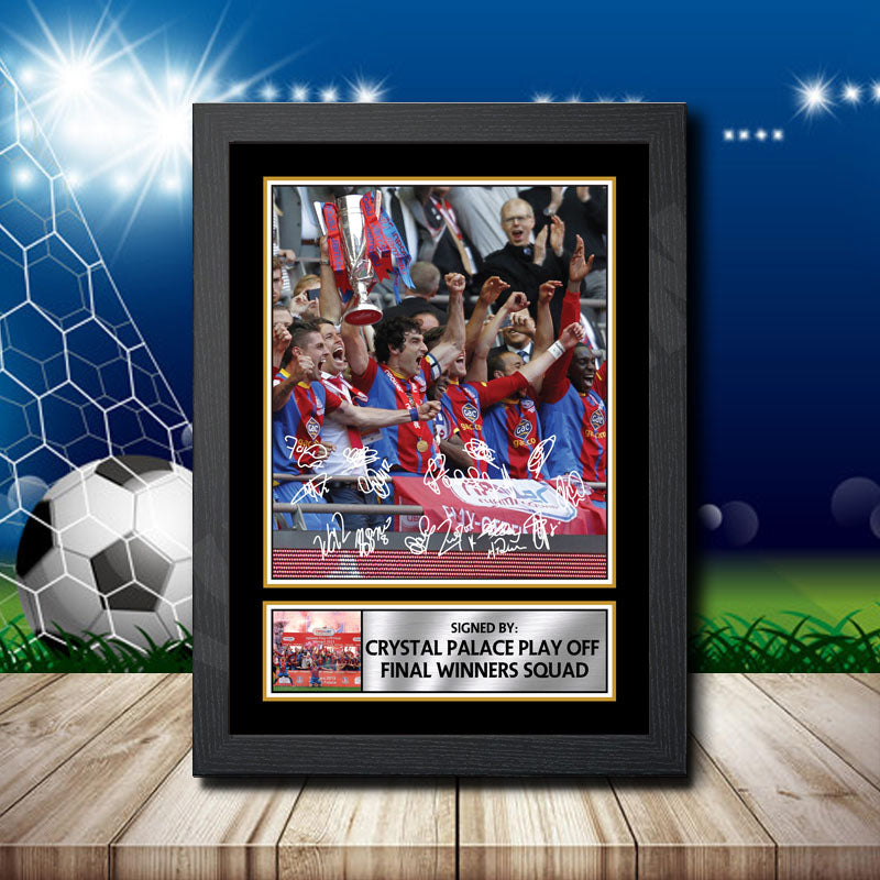 Crystal Palace Play Off Final Winners Squad 1 Printed Signature Footballers Star Poster Print Framed Wall Art Gift – Crystal Palace Play Off Final Winners Squad 1 Printed Signature Footballers