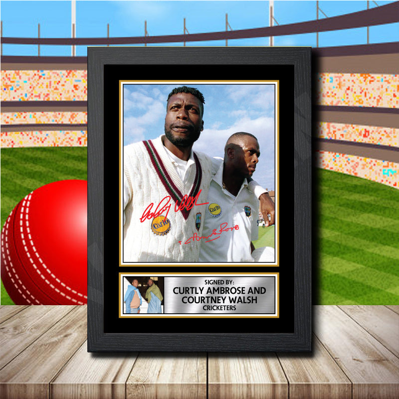 Curtly Ambrose Courtney Printed Signature Cricket Star Poster Print Framed Wall Art Gift – Curtly Ambrose Courtney Printed Signature Cricket Star Poster Print