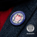 VE Day 80th Anniversary CUSTOM NAME Standard Pin Badge Design 3 - Special Edition