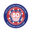 VE Day 80th Anniversary 50mm CUSTOM NAME Round Stickers Design 1  - Special Edition