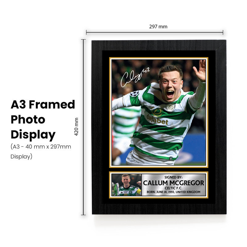 Callum McGregor Signed Autograph Poster Print – Celtic FC Captain Wall Art – Gift for Football Fans