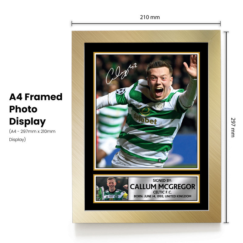Callum McGregor Signed Autograph Poster Print – Celtic FC Captain Wall Art – Gift for Football Fans