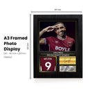 Callum Wilson Printed Signed Poster – West Ham United FC & England Striker Tribute Wall Art with Jersey & Bio Plaque – Premier League Football Memorabilia for Fans & Collectors