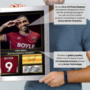 Callum Wilson Printed Signed Poster – West Ham United FC & England Striker Tribute Wall Art with Jersey & Bio Plaque – Premier League Football Memorabilia for Fans & Collectors