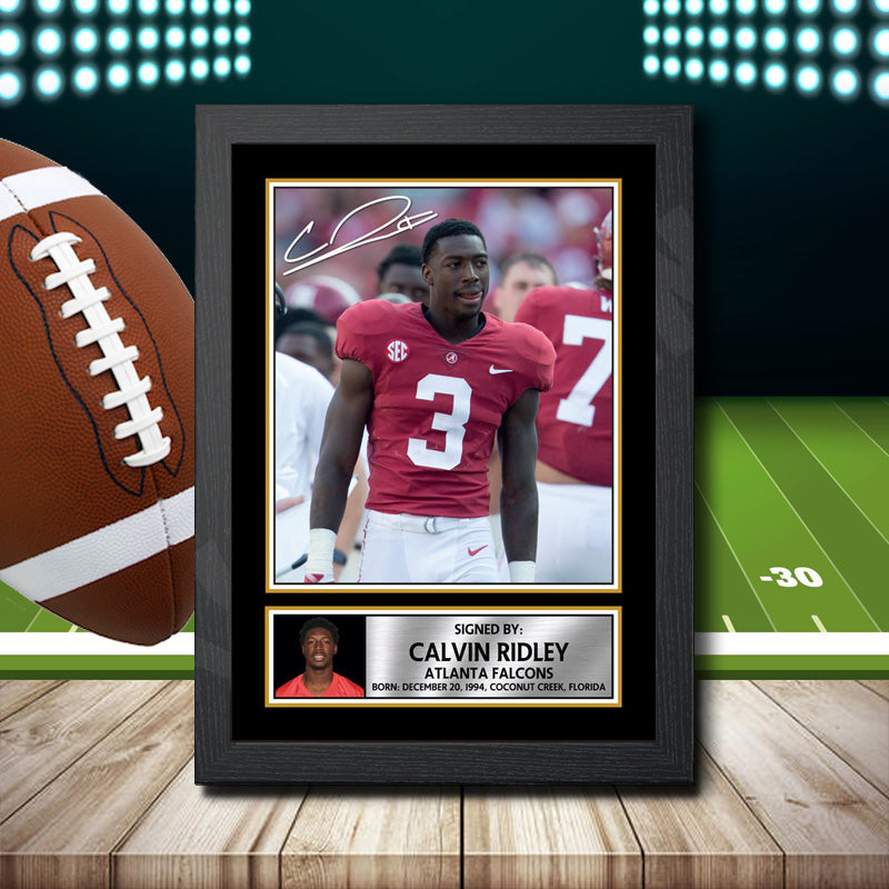 Calvin Ridley 1 – Printed Signature NFL Star Print – Calvin Ridley 1