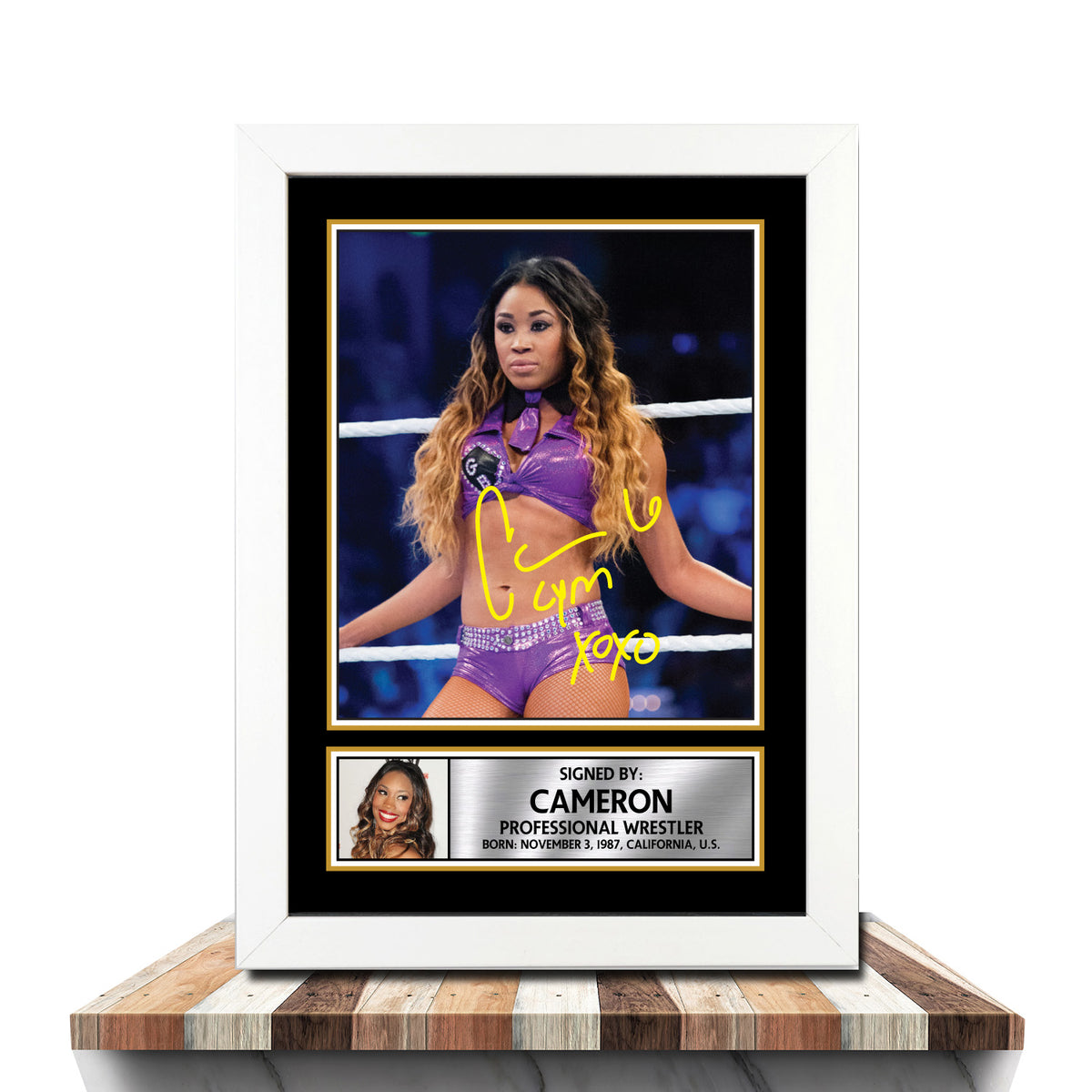 Cameron M969 Wrestling Printed Signature Poster Print Gift
