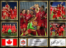 Canada Ladies Football Teams Framed Autographed Print - Limited Edition Autograph Fan Gift – Collectible Memorabilia Merchandise