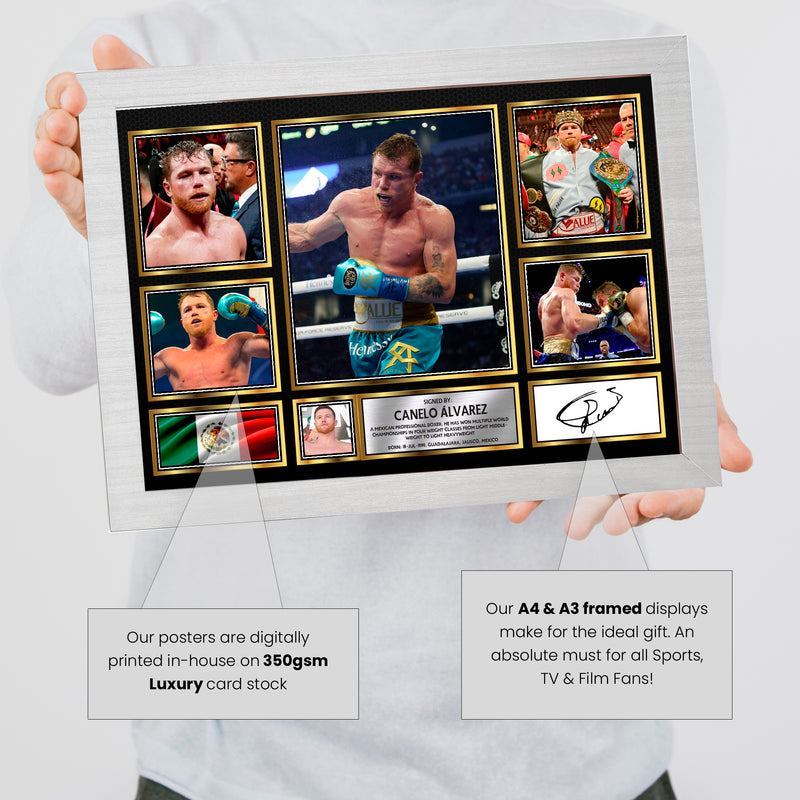 Canelo Álvarez top boxer Autographed Print Landscape