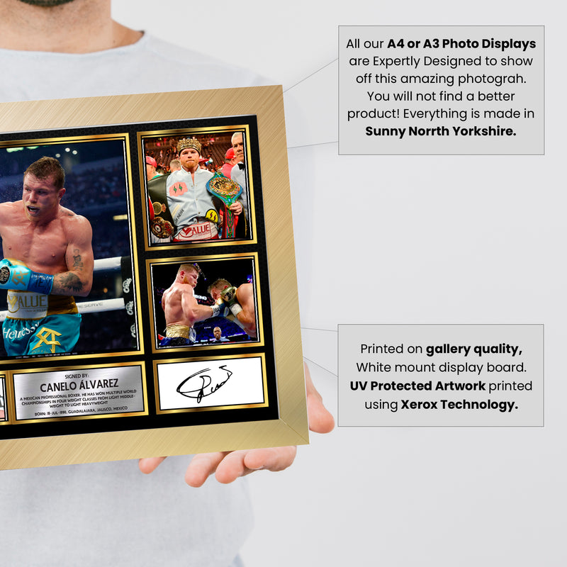 Canelo Álvarez top boxer Autographed Print Landscape