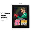 Caoimhin Kelleher Printed Signed Poster – Liverpool FC & Ireland Goalkeeper Tribute Wall Art with Jersey & Bio Plaque – Premier League Football Memorabilia for Fans & Collectors