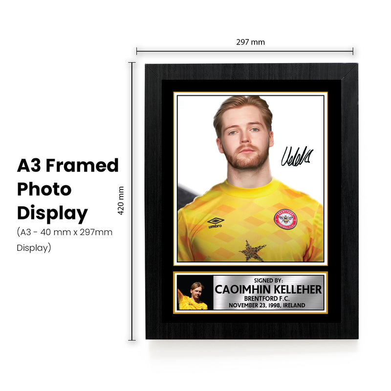 Caoimhin Kelleher Signed Photo – Brentford F.C. Goalkeeper Memorabilia – Football Gift for Fans & Sports Enthusiasts