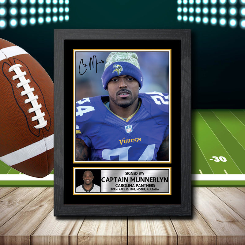 Captain Munnerlyn 1 – Printed Signature NFL Star Print – Captain Munnerlyn 1