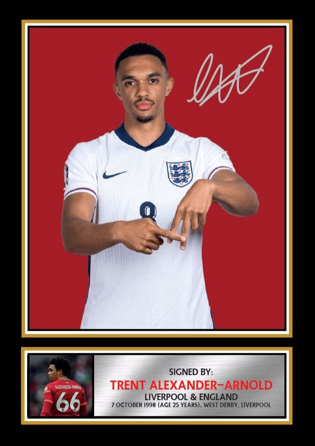 Trent Alexander-Arnold Football Player Printed Signature Print – Reproduction Print