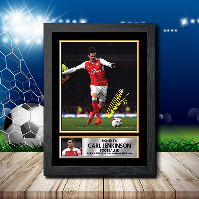 Carl Jenkinson Printed Signature Footballers Star Poster Print Framed Wall Art Gift – Carl Jenkinson Printed Signature Footballers Star Poster Print
