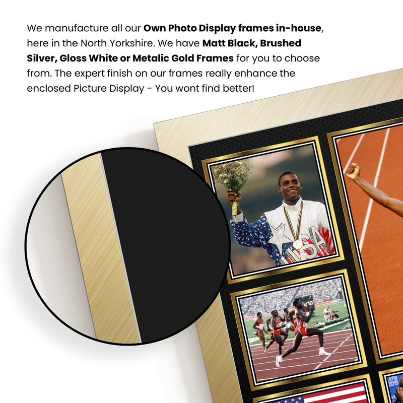 Carl Lewis Olympians Framed Autographed Print - Limited Edition Autograph Fan Gift – Collectible Memorabilia Merchandise