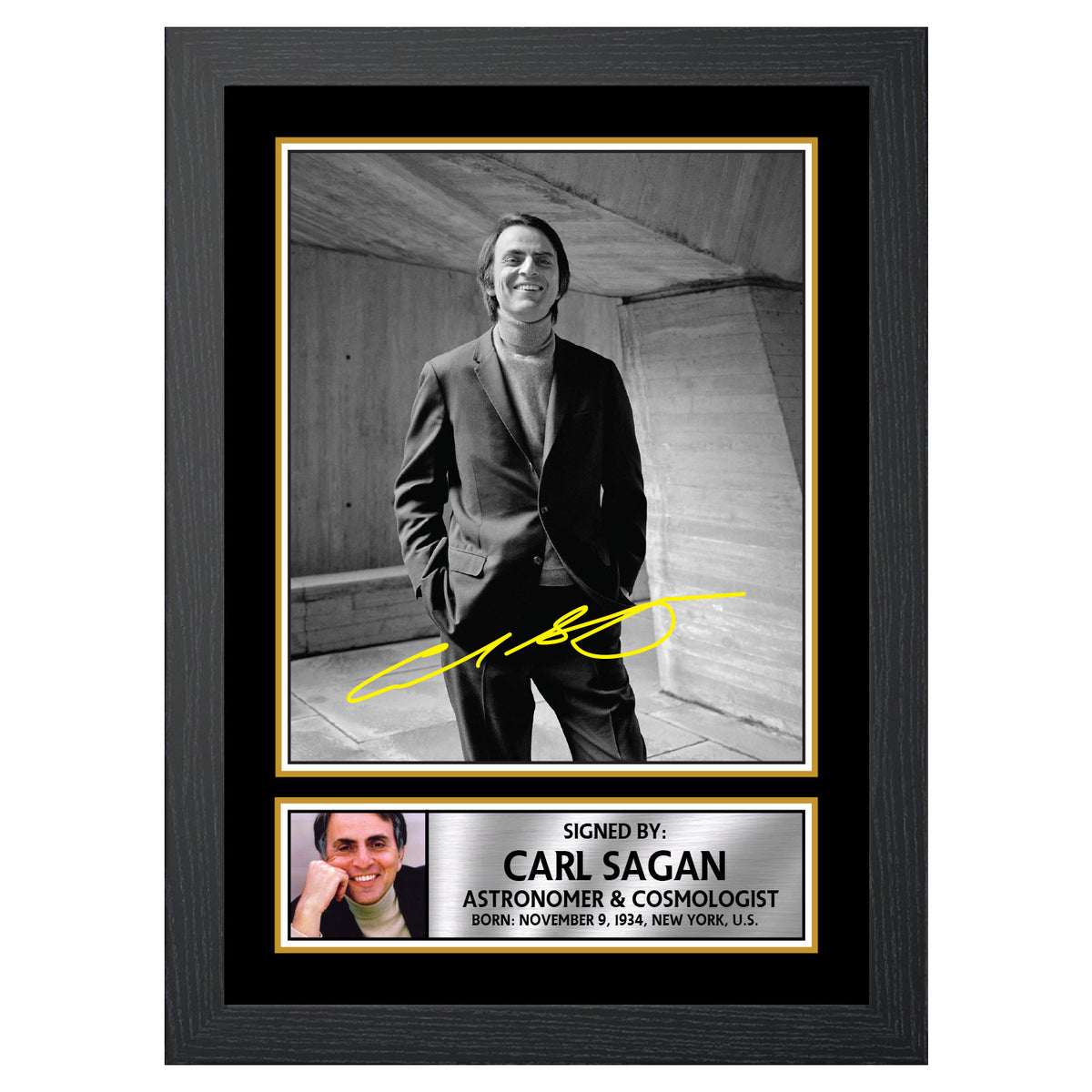 Carl Sagan M420 Scientist Printed Signature Poster Print Gift