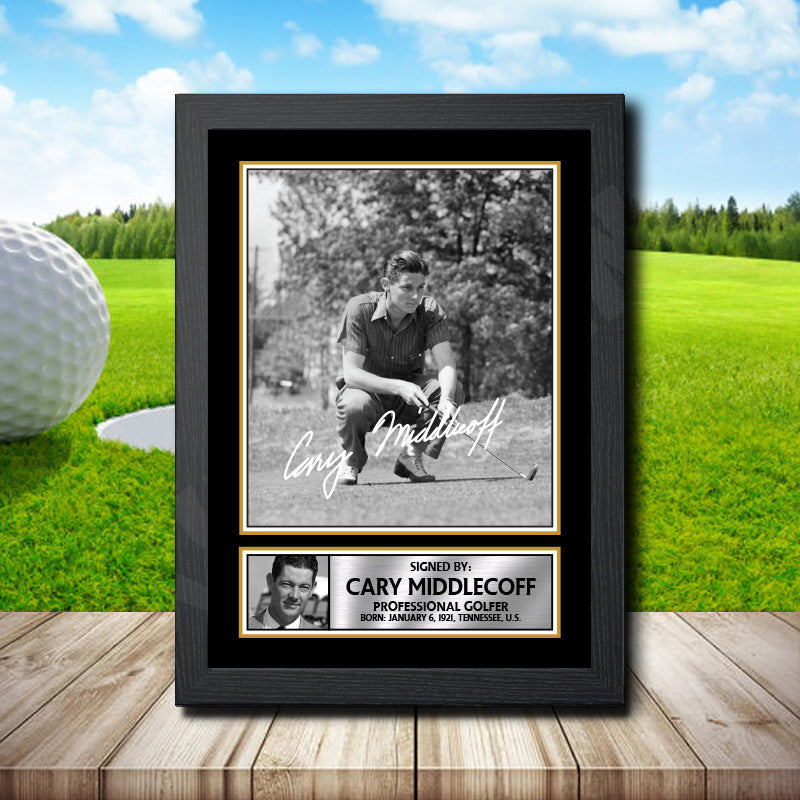 Cary Middlecoff Golf Printed Signature Poster Print Gift