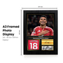 Casemiro Printed Signed Poster – Manchester United & Brazil Midfielder Tribute Wall Art with Jersey & Bio Plaque – Premier League Football Memorabilia for Fans & Collectors