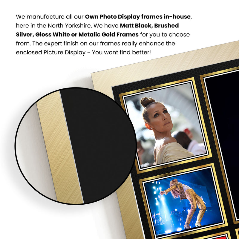 Celine Dion Singers Framed Autographed Print - Limited Edition Autograph Fan Gift – Collectible Memorabilia Merchandise