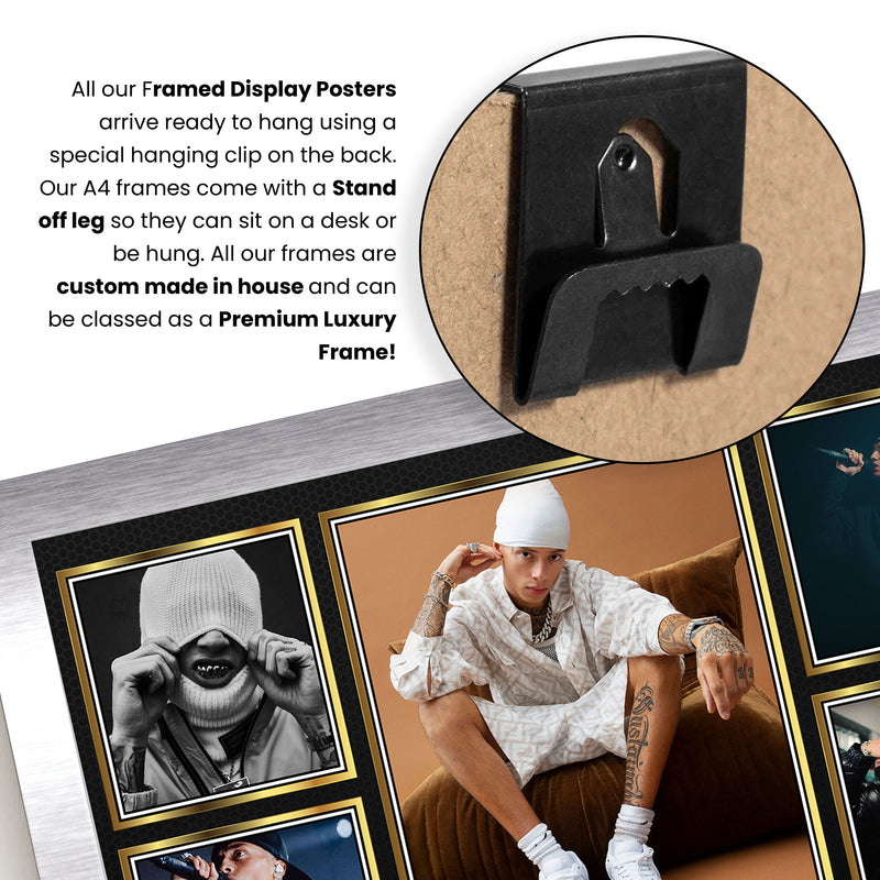 Rappers Central Cee Framed Autographed Print - Limited Edition Autograph Fan Gift – Collectible Memorabilia Merchandise