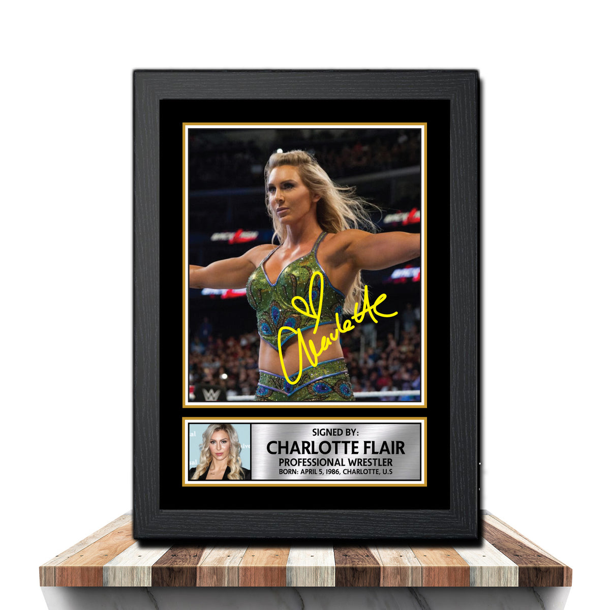 Charlotte M974 Wrestling Printed Signature Poster Print Gift