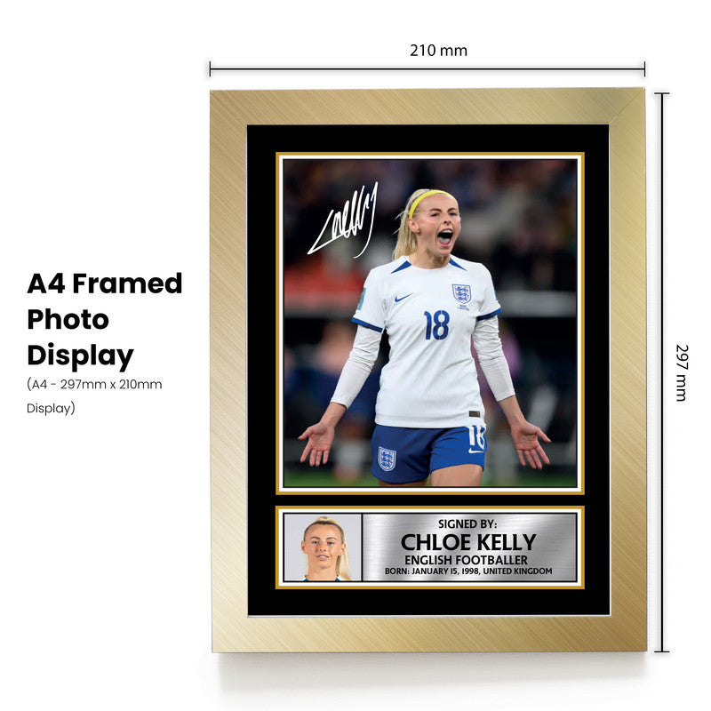 Chloe Kelly Poster Print – England Lionesses Euro Champion Wall Art  – Framed or Unframed – Gift for Women’s Football Fans