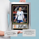 Chloe Kelly Poster Print – England Lionesses Euro Champion Wall Art  – Framed or Unframed – Gift for Women’s Football Fans