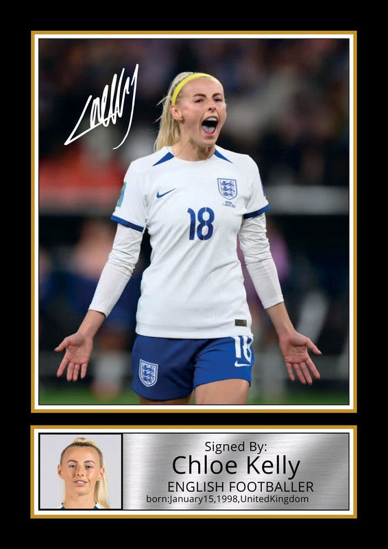 Chloe Kelly Poster Print – England Lionesses Euro Champion Wall Art  – Framed or Unframed – Gift for Women’s Football Fans