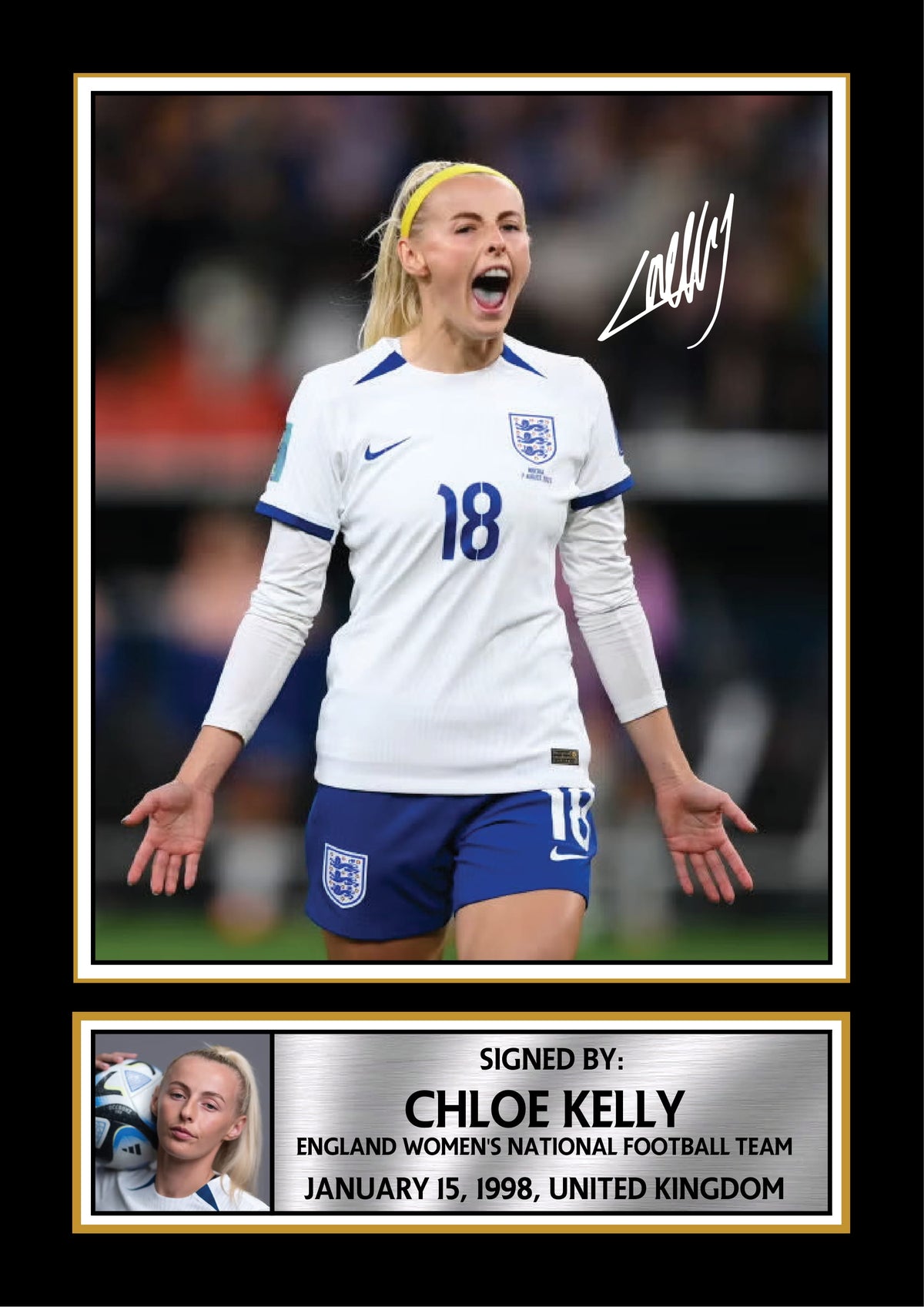 Chloe Kelly Printed Signature Photo