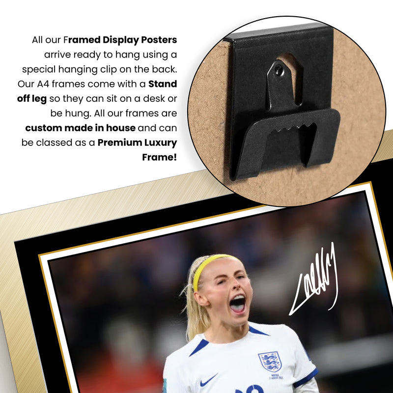 Chloe Kelly Signed Photo – England Women’s Football Memorabilia – Gift for Lionesses Fans & Sports Enthusiasts