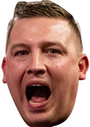 Chris Dobey - Darts Face Mask Fancy Dress Cardboard Costume Mask