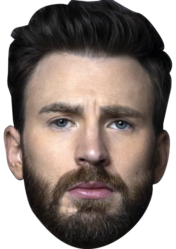 Chris Evans Celebrity Face Mask Fancy Dress Cardboard Costume Mask