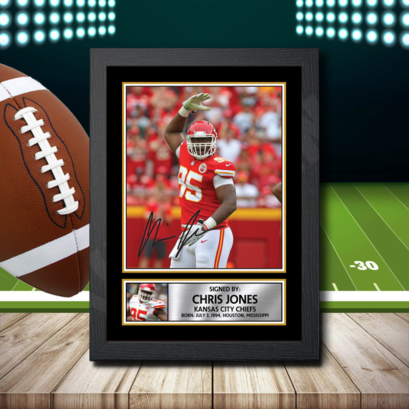 Chris Jones – Printed Signature NFL Star Print – Chris Jones