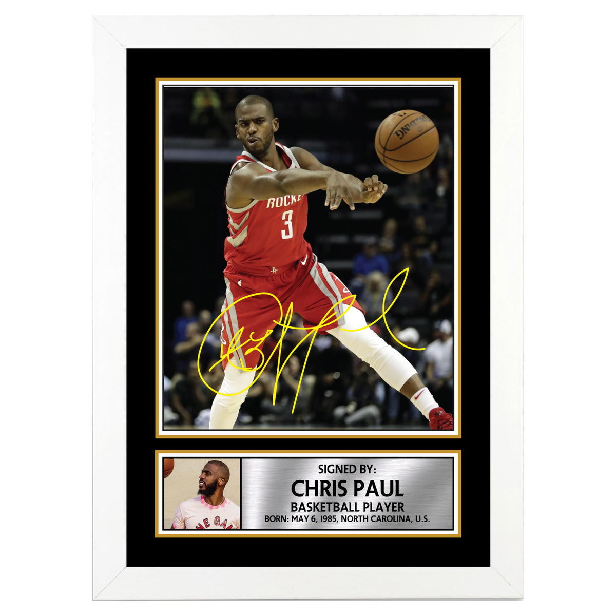 Chris Paul Basketball Player Printed Signature Poster Print Gift
