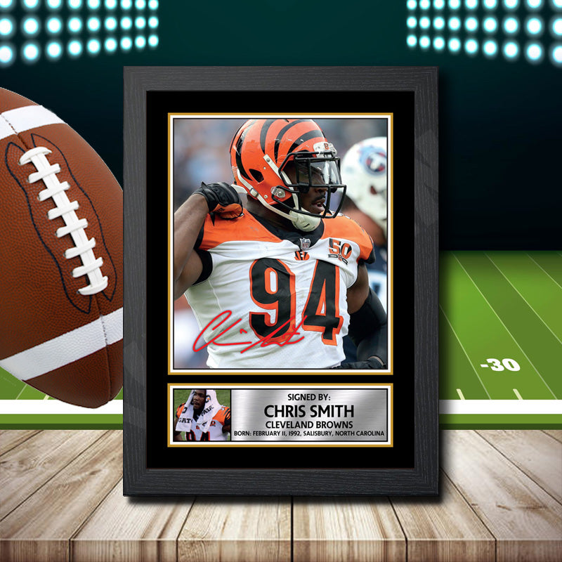Chris Smith – Printed Signature NFL Star Print – Chris Smith
