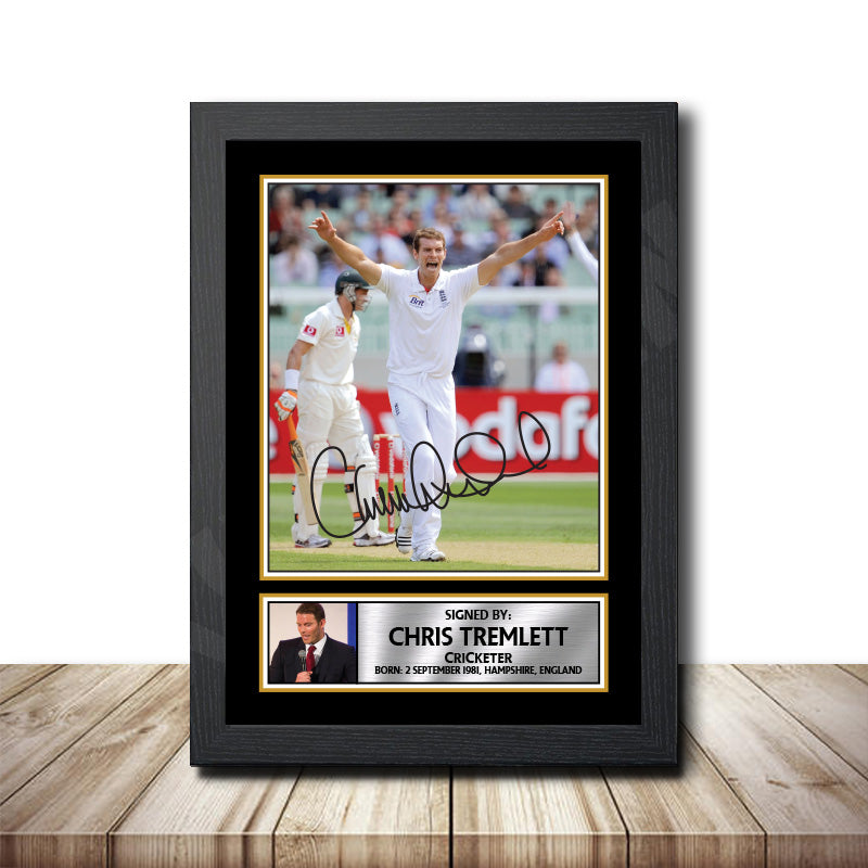 Chris Tremlett M1506 Cricketer Printed Signature Poster Print Gift