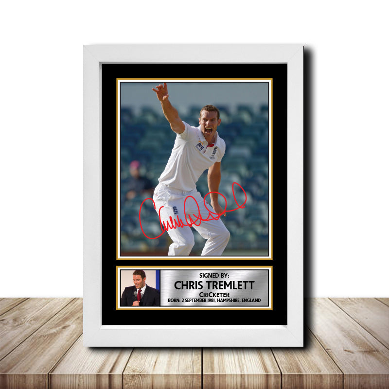 Chris Tremlett M1507 Cricketer Printed Signature Poster Print Gift