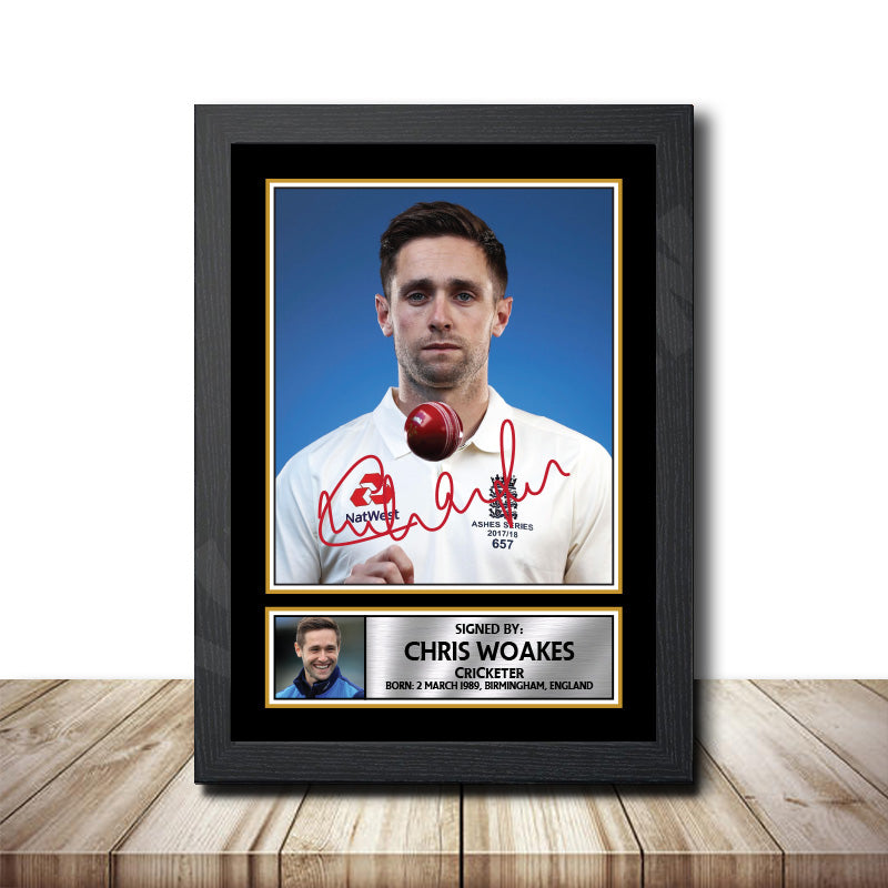Chris Woakes M1508 Cricketer Printed Signature Poster Print Gift