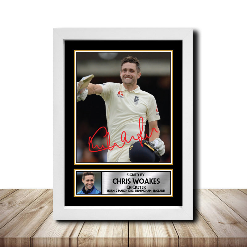 Chris Woakes M1509 Cricketer Printed Signature Poster Print Gift