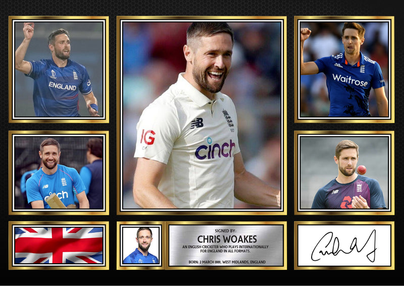 Chris Woakes M1508 - Cricketer-Autographed Poster Print Photo Signature GIFT