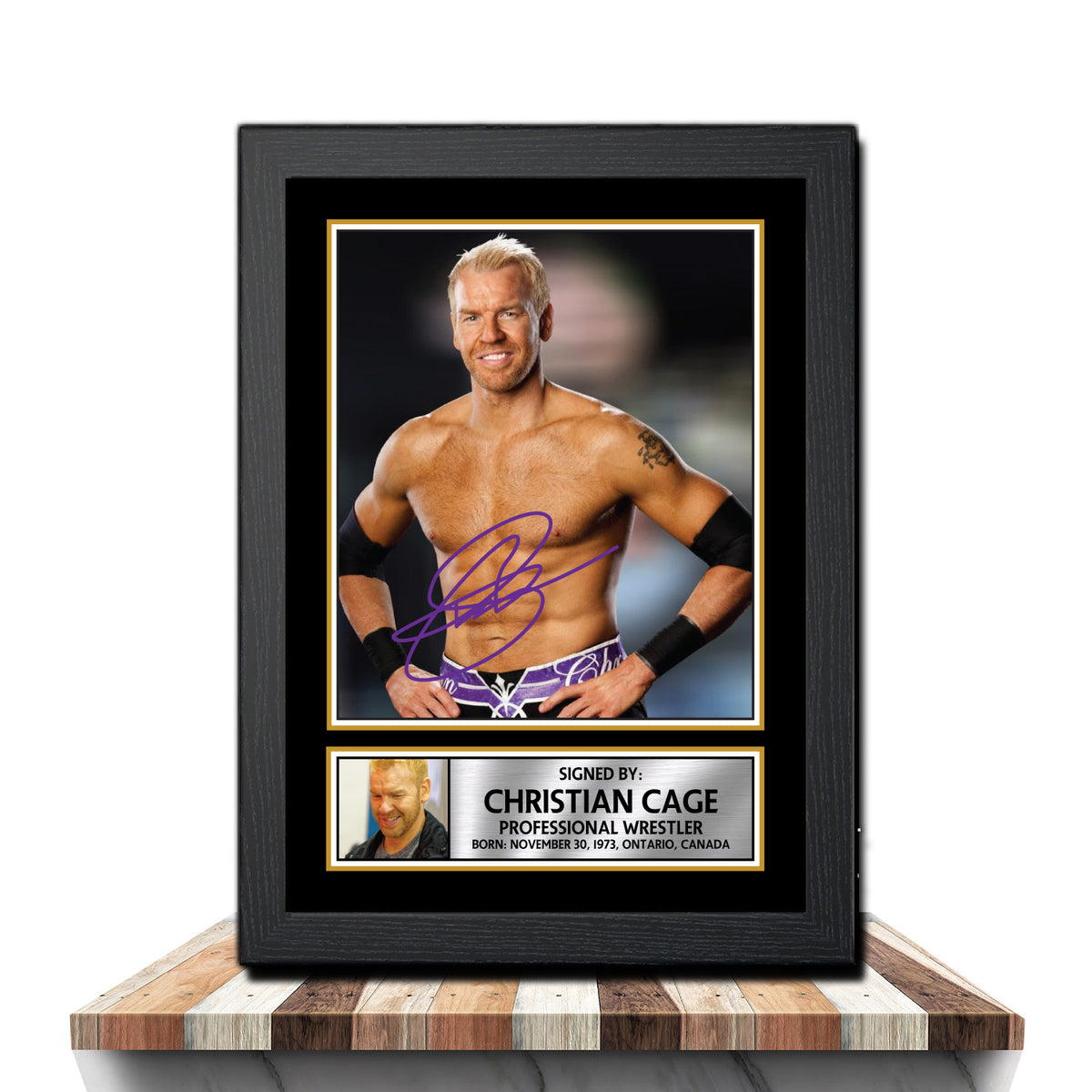 Christen M980 Wrestling Printed Signature Poster Print Gift
