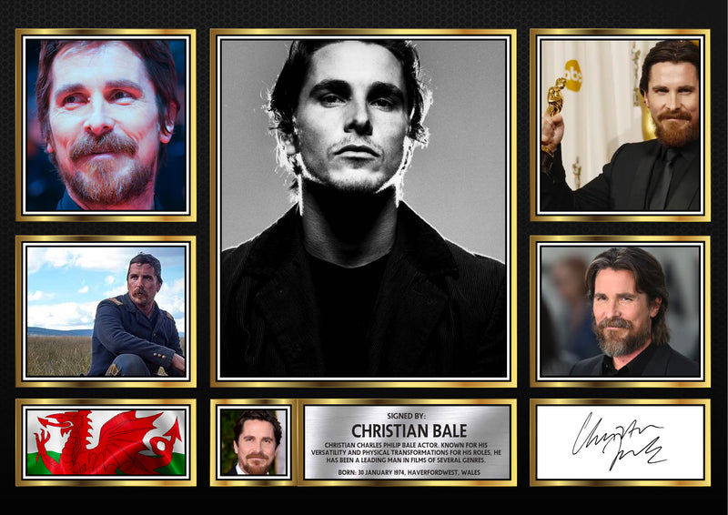 Christian Bale  - Signed Autographed Television Star Print