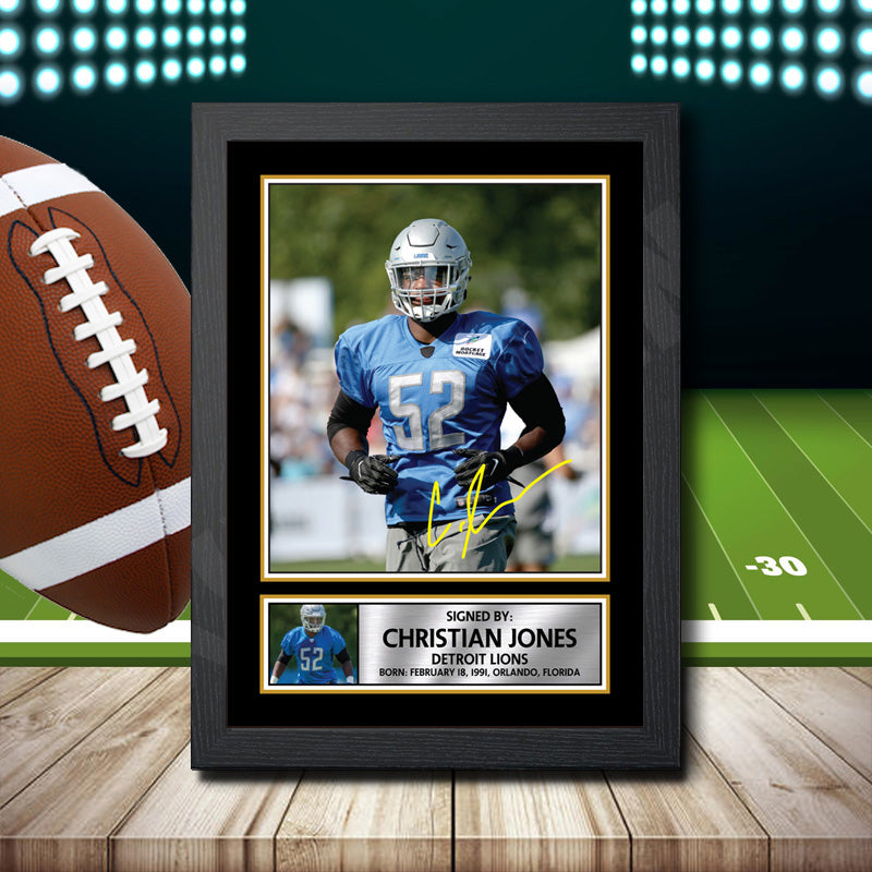 Christian Jones – Printed Signature NFL Star Print – Christian Jones