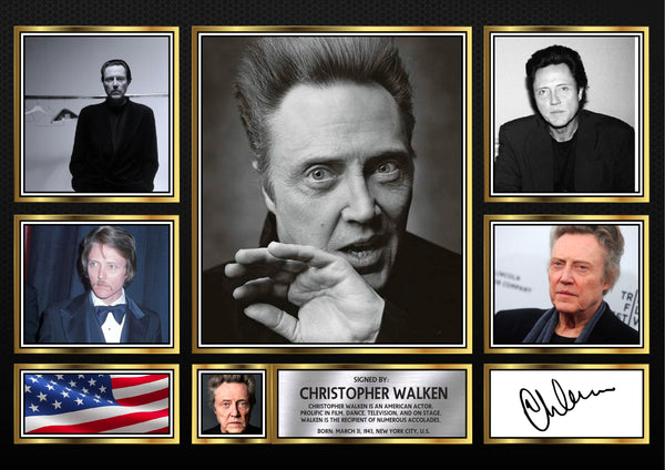 Christopher Walken – Printed Signature Television Star Print – Reproduction Print