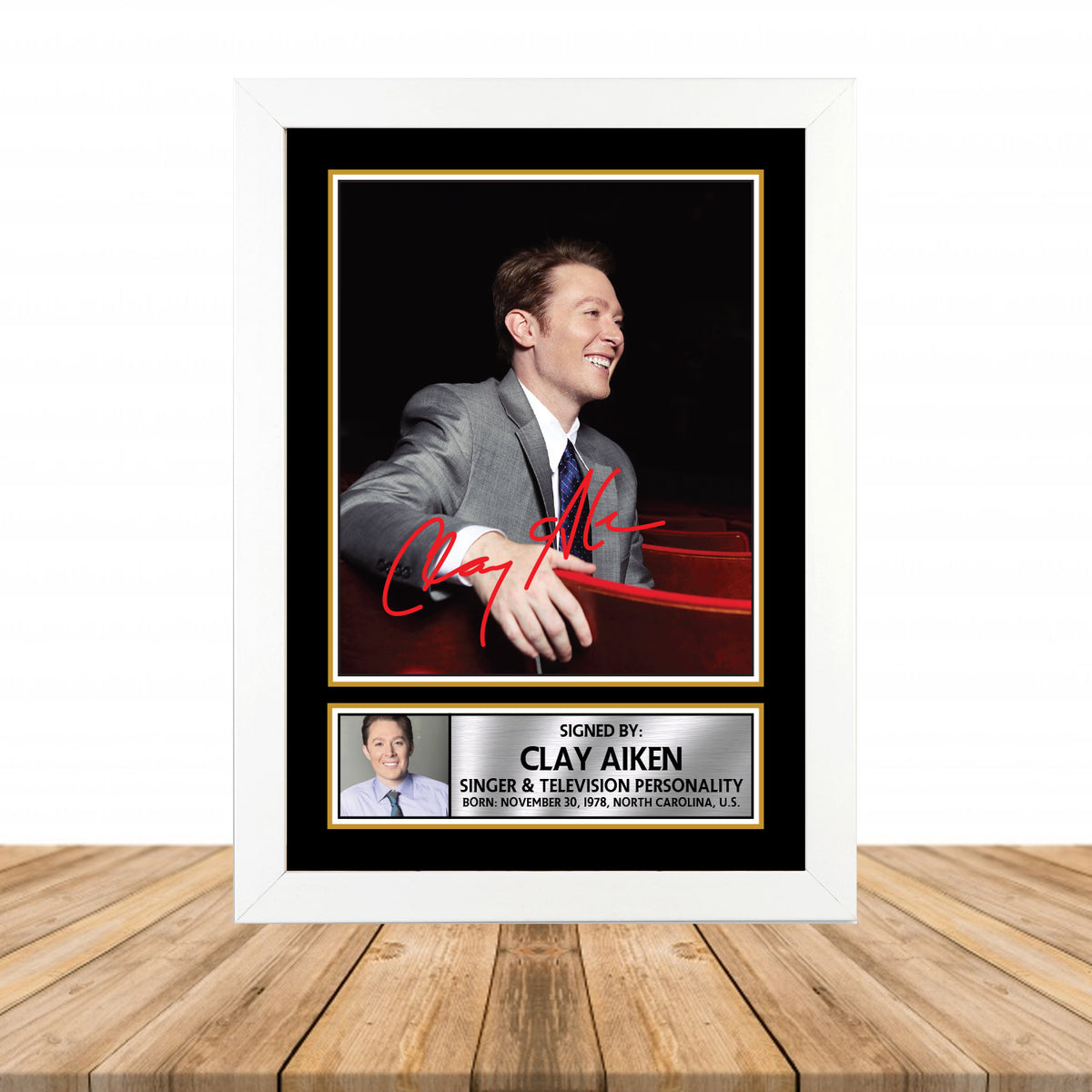 Clay Aiken M826 Television Printed Signature Poster Print Gift