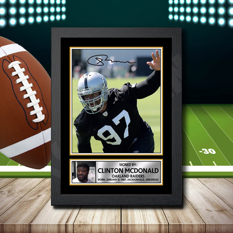 Clinton Mcdonald – Printed Signature NFL Star Print – Clinton Mcdonald