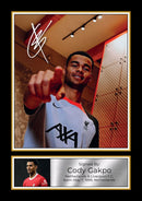 Cody Gakpo Signed Autographed Photo Poster – Liverpool F.C. & Netherlands Football Memorabilia – Collectible Print with Signature & Plaque – Premier League Star Tribute