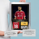 Cody Gakpo Printed Signed Poster – Liverpool FC & Netherlands Midfielder Tribute Wall Art with Jersey & Bio Plaque –  Premier League Football Memorabilia for Fans & Collectors