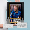 Cole Palmer Signed Autographed Photo Poster – Chelsea F.C. & England Football Memorabilia – Collectible Print with Signature & Plaque – Premier League Rising Star Tribute
